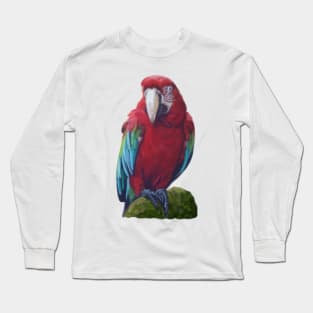 Scarlet Macaw - Digital illustration Long Sleeve T-Shirt